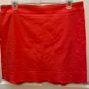T womens Counterparts solid orange stretch skort size 18